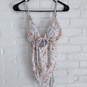 Floral One Piece Swimsuit SHEIN Size Medium